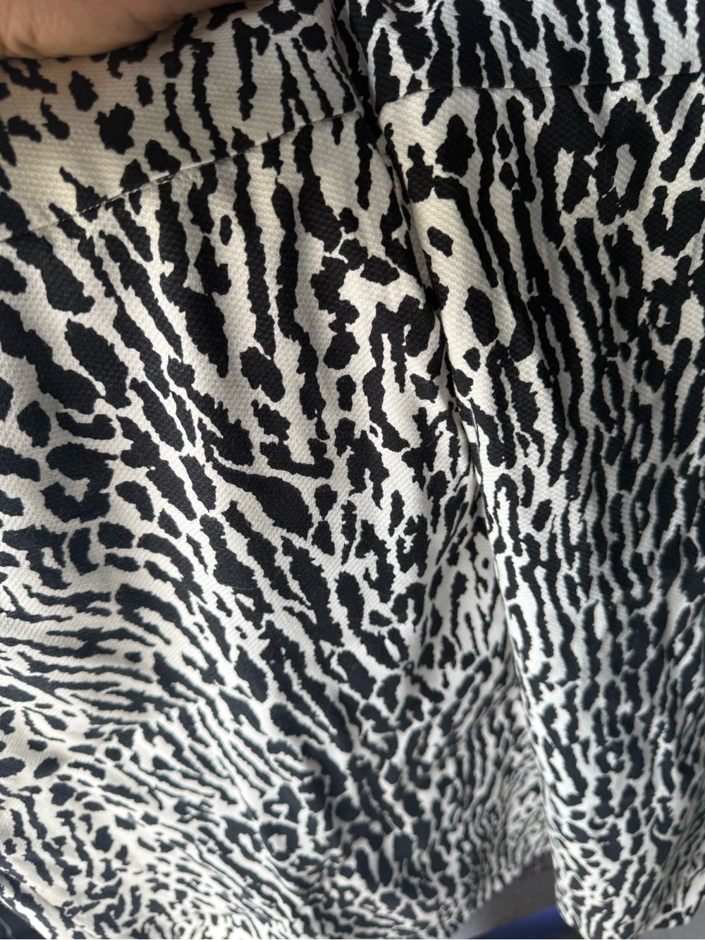 Talbots Black and White Animal Print Pencil Skirt